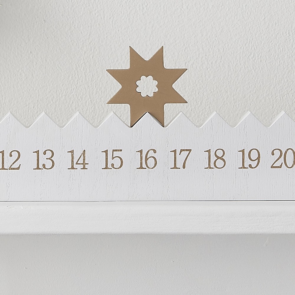 Wooden Star Reusable Advent Calendar
