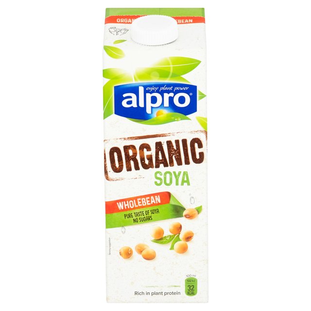  Alpro Longlife Organic Unsweetened Soya Milk Alternative 1L