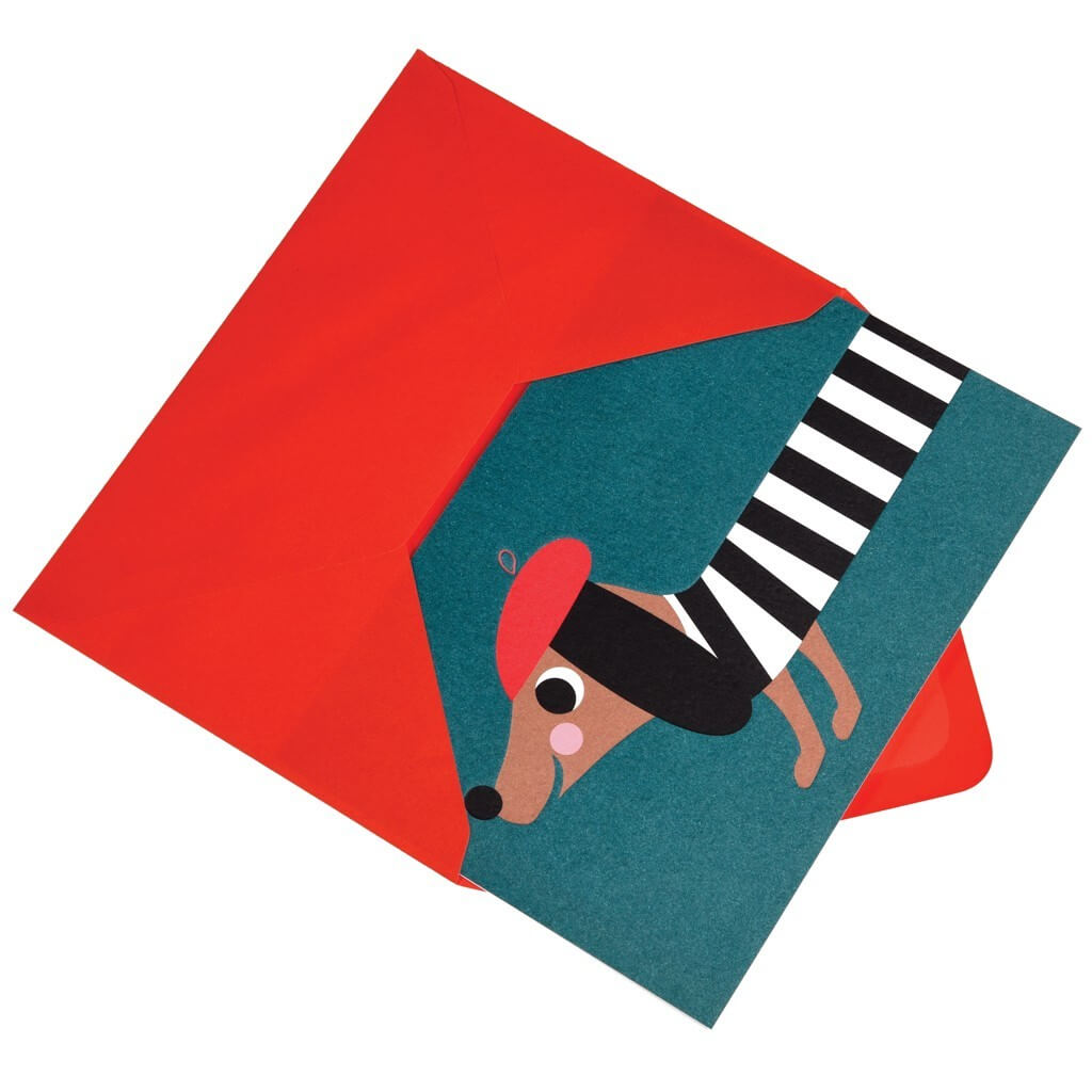 The French Sausage Dog Card