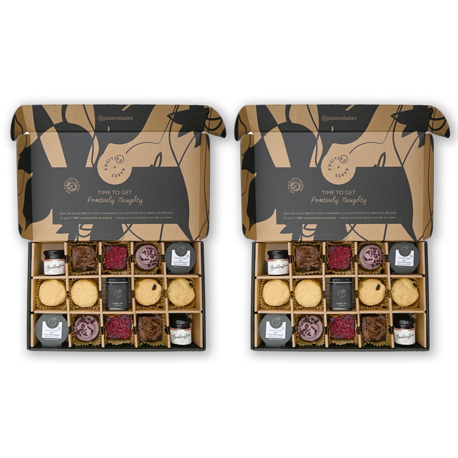 Luxury Positive Bakes Afternoon Tea Treat Box ( Serves 2)