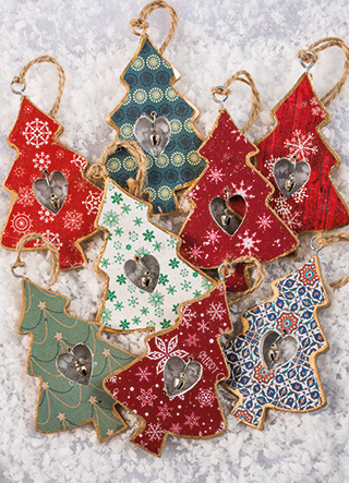 Namaste Wooden Tree and Bell Decoration