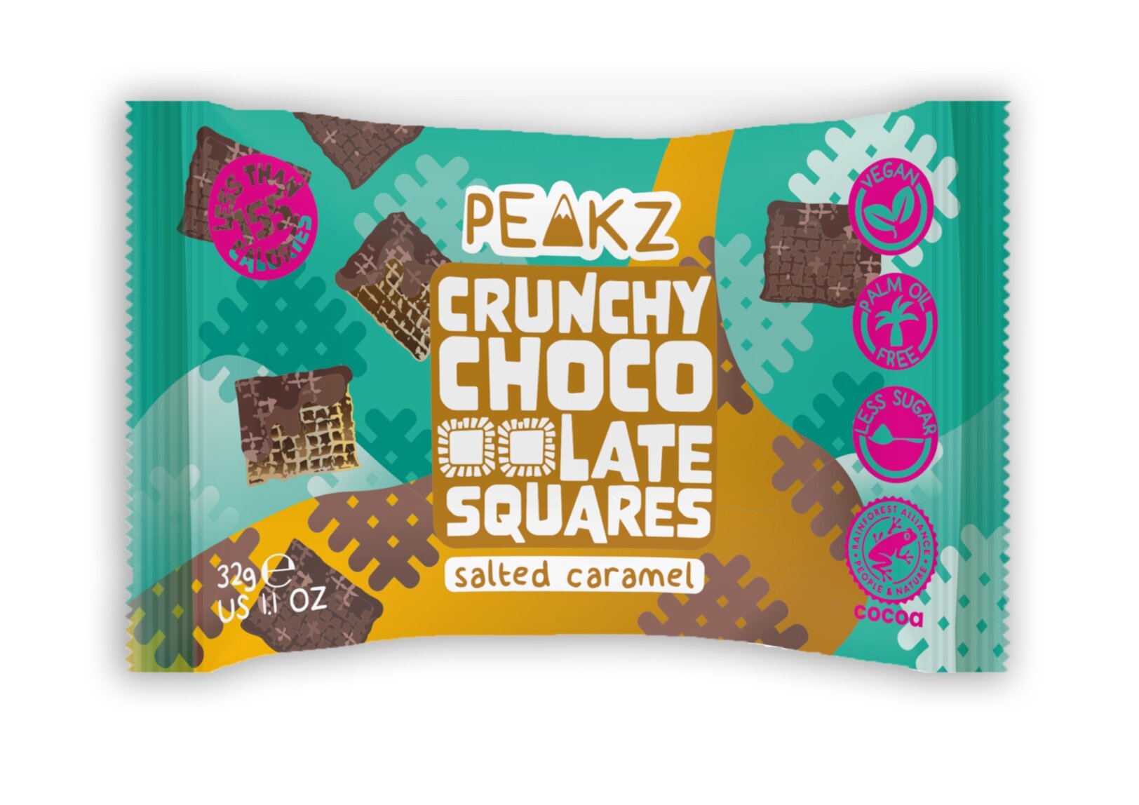 Peakz Salted Caramel Chocolate Squares (32g)