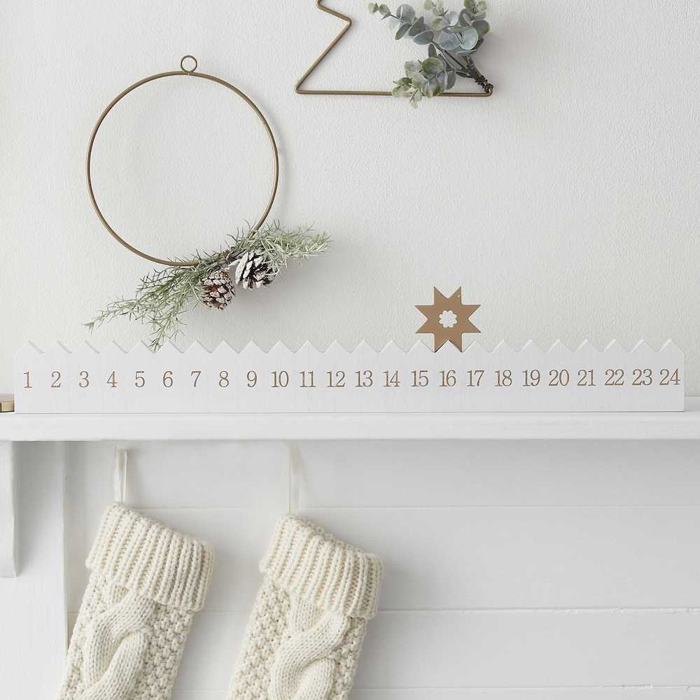 Wooden Star Reusable Advent Calendar
