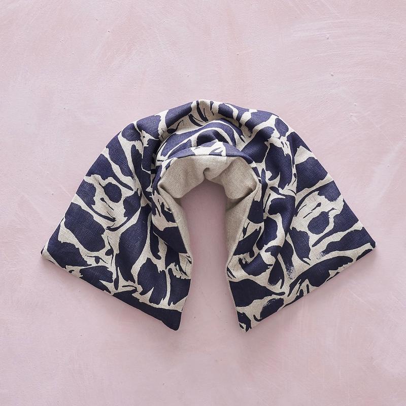 Wheat Bag - Navy Linen