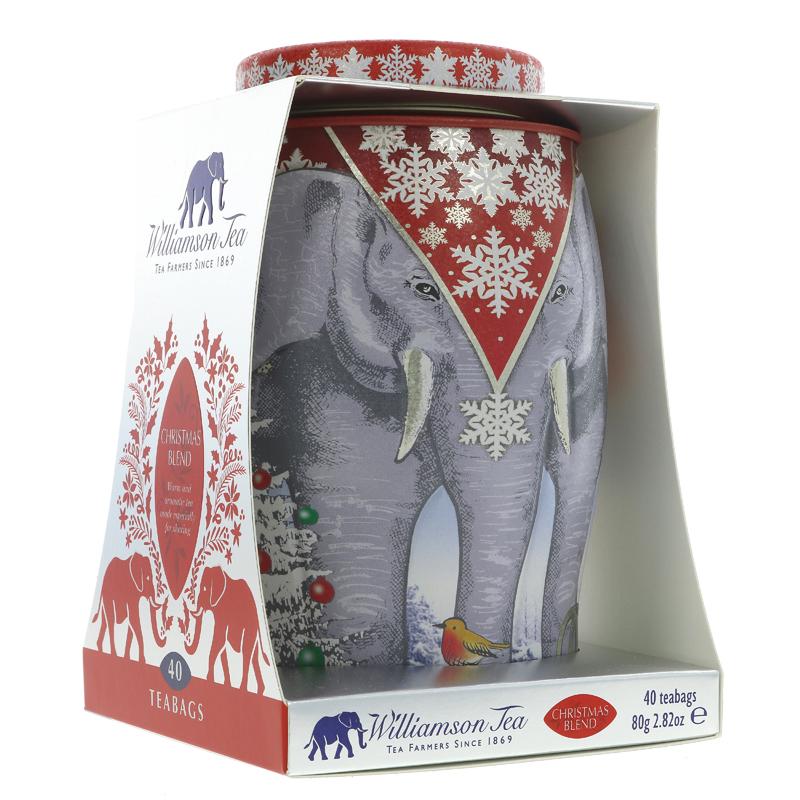 Williamson Tea Christmas Blend Tea Elephant Caddy 