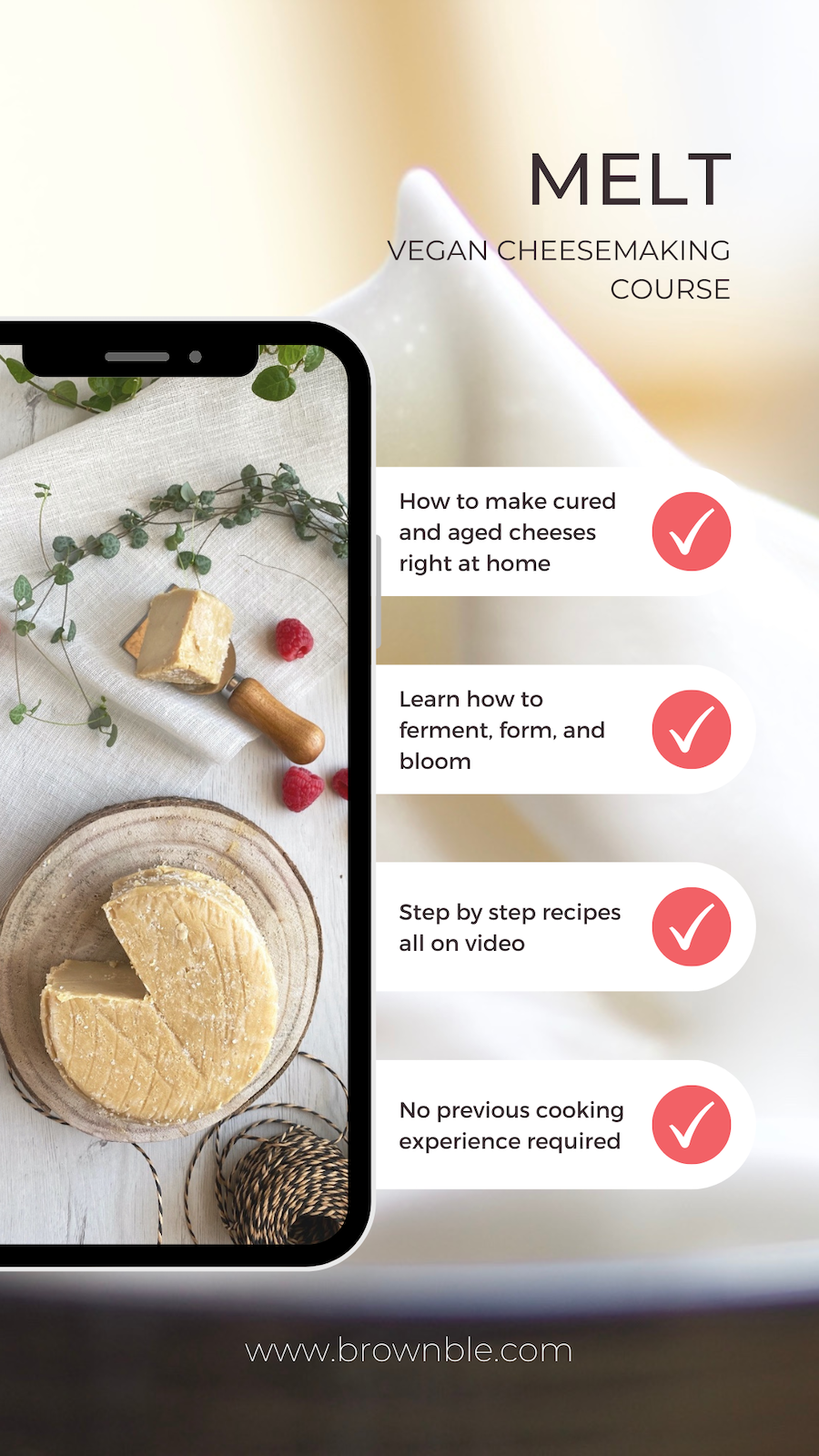 The Ultimate Vegan Cheesemaking Course by Brownble
