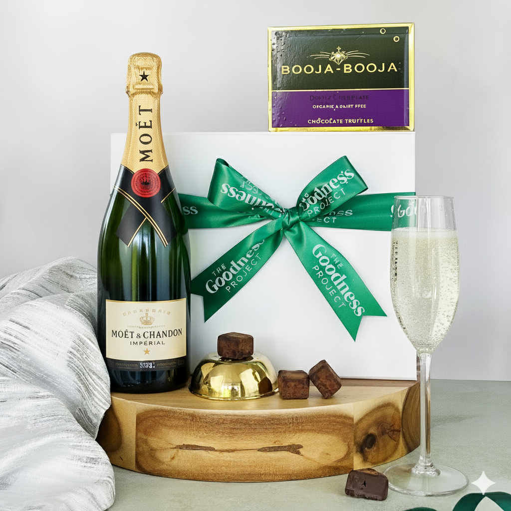 Moet and Booja Booja Truffles Gift Set